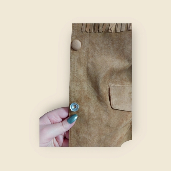 Vintage Leather Fringe Jacket - Picture 7 of 12